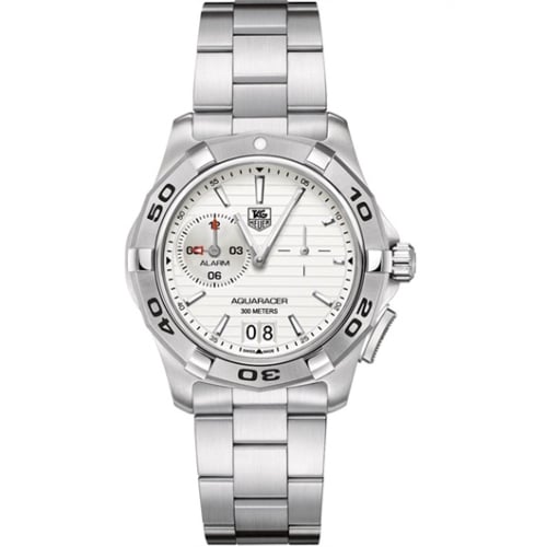TAG Heuer Aquaracer 300M Alarm 41 Stainless Steel / Silver / Bracelet