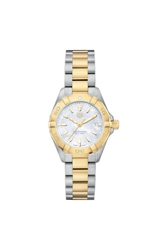 TAG Heuer Aquaracer 300M Quartz 27 Stainless Steel / Yellow Gold / MOP / Bracelet