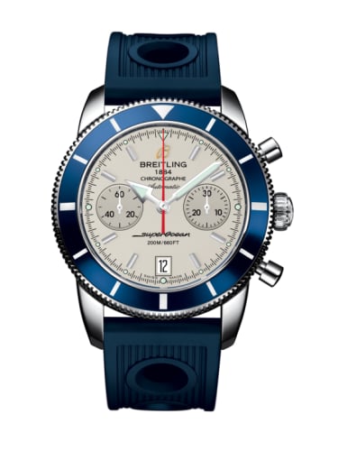 Breitling Superocean Heritage 44 Chronograph Stainless Steel / Blue / Silver / Rubber