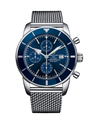 Breitling Superocean Heritage II 46 Chronograph Stainless Steel / Blue / Blue / Milanese