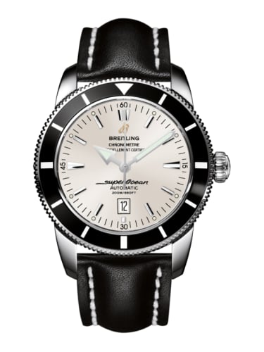 Breitling Superocean Heritage 46 Stainless Steel / Black / Stratus Silver / Calf