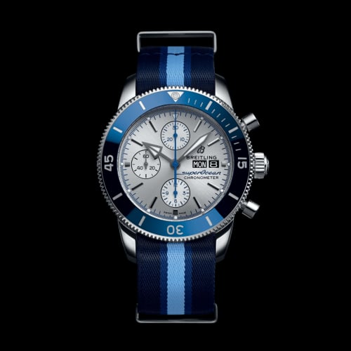 Breitling Superocean Heritage II Chronograph 44 Stainless Steel / Silver / NATO / Ocean Conservancy