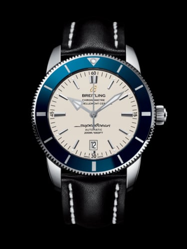 Breitling Superocean Heritage II 46 Stainless Steel / Blue / Silver / Calf / Pin