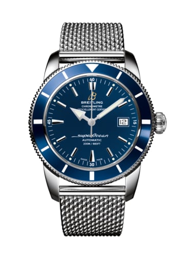Breitling Superocean Heritage 42 Stainless Steel / Blue / Gun Blue / Milanese
