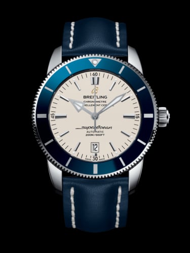Breitling Superocean Heritage II 46 Stainless Steel / Blue / Silver / Calf / Pin