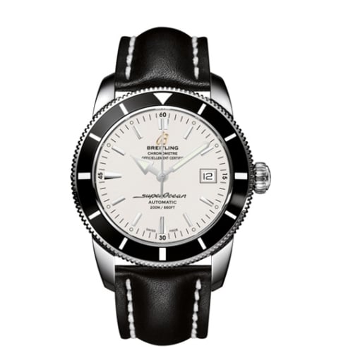 Breitling Superocean Heritage 42 Stainless Steel / Black / Stratus Silver / Calf