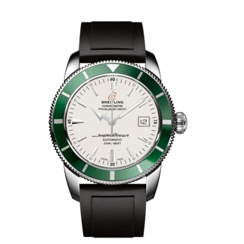 Breitling Superocean Heritage 42 Stainless Steel / Green / Stratus Silver / Rubber