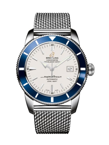 Breitling Superocean Heritage 42 Stainless Steel / Blue / Stratus Silver / Milanese