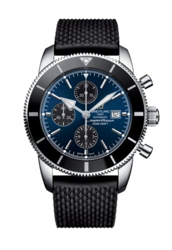 Breitling Superocean Heritage II 46 Chronograph Stainless Steel / Black / Blue / Rubber / Folding