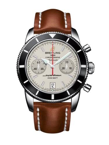 Breitling Superocean Heritage 44 Chronograph Stainless Steel / Black / Silver / Calf