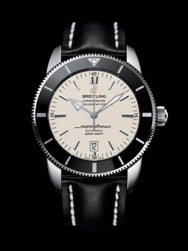 Breitling Superocean Heritage II 46 Stainless Steel / Black / Silver / Calf / Pin