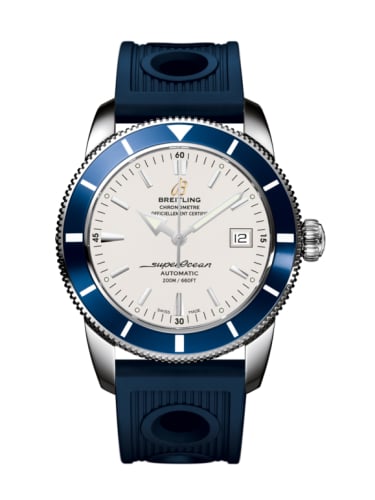 Breitling Superocean Heritage 42 Stainless Steel / Blue / Stratus Silver / Rubber