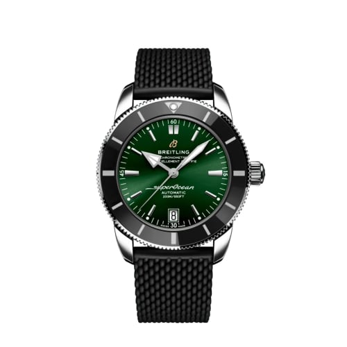 Breitling Superocean Heritage II 42 Stainless Steel / Green / Rubber / Folding