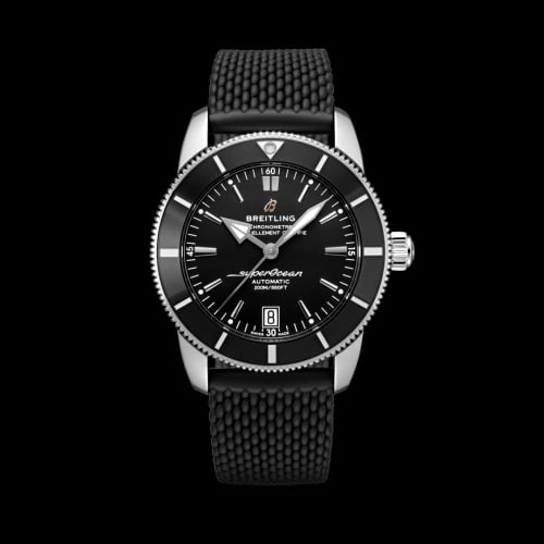 Breitling Superocean Heritage II 42 Stainless Steel / Black / Black / Rubber / Folding