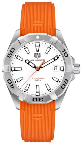 TAG Heuer Aquaracer Quartz 300M 41 Stainless Steel / White / Cycle for Surival