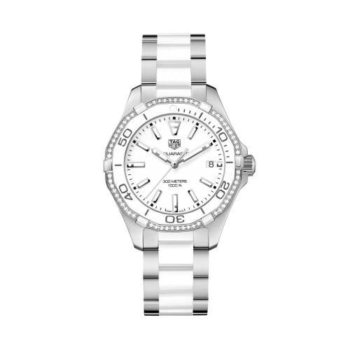 TAG Heuer Aquaracer 300M Quartz 35 Stainless Steel / Diamond / White / Bracelet