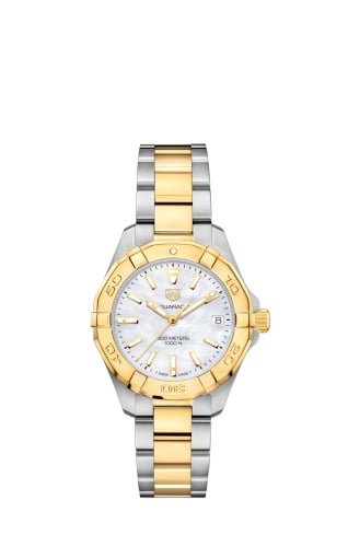 TAG Heuer Aquaracer 300M Quartz 32 Stainless Steel - Yellow Gold / MOP / Bracelet