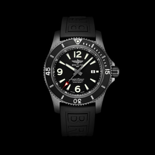 Breitling Superocean II 46 Blacksteel / Black / Rubber / Pin