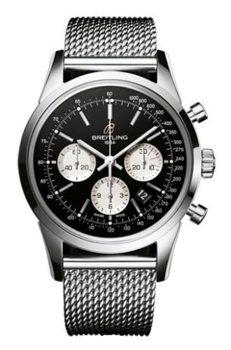 Breitling Transocean Chronograph Stainless Steel / Reverse Panda / Limited Edition