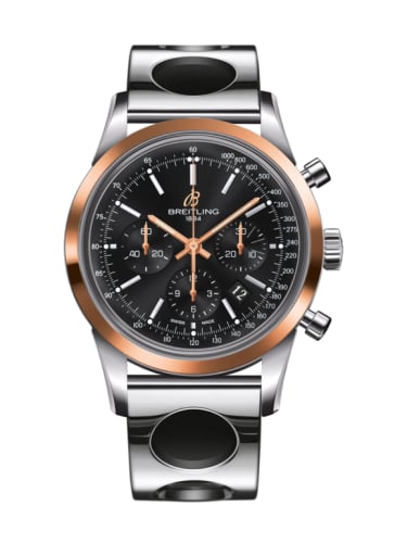 Breitling Transocean Chronograph Stainless Steel Red Gold / Black / Air Racer