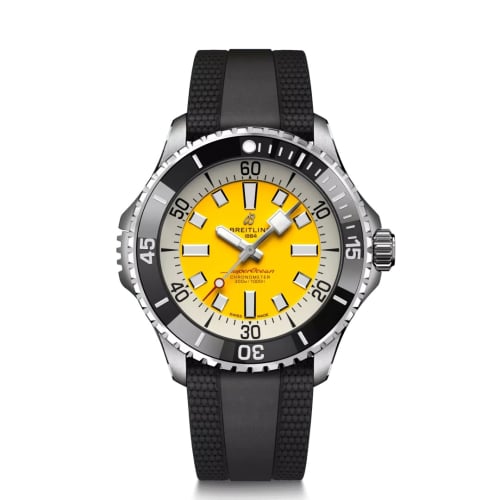 Breitling SuperOcean Automatic 46 Stainless Steel / Yellow / UK / Rubber