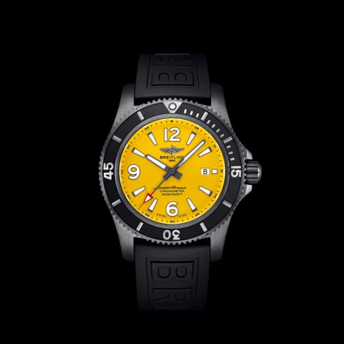 Breitling Superocean 46 Blacksteel / Yellow / Rubber / Folding