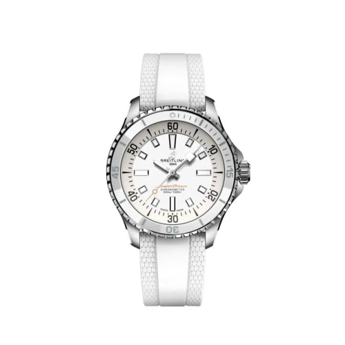 Breitling SuperOcean Automatic 36 Stainless Steel / White / Ruber