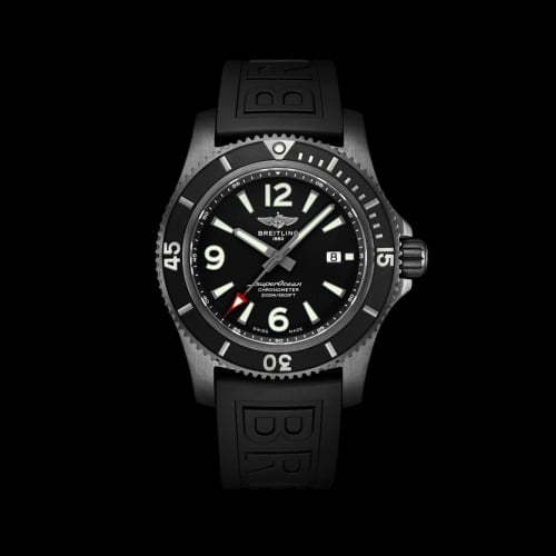 Breitling Superocean II 46 Blacksteel / Black / Rubber / Folding