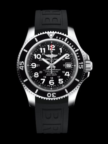 Breitling Superocean II 42 Stainless Steel / Volcano Black / Rubber / Folding