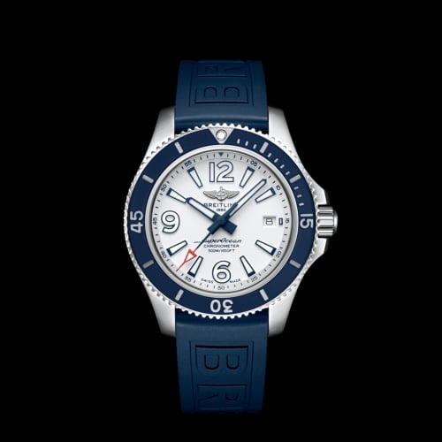 Breitling Superocean 42 Stainless Steel / White / Rubber / Folding