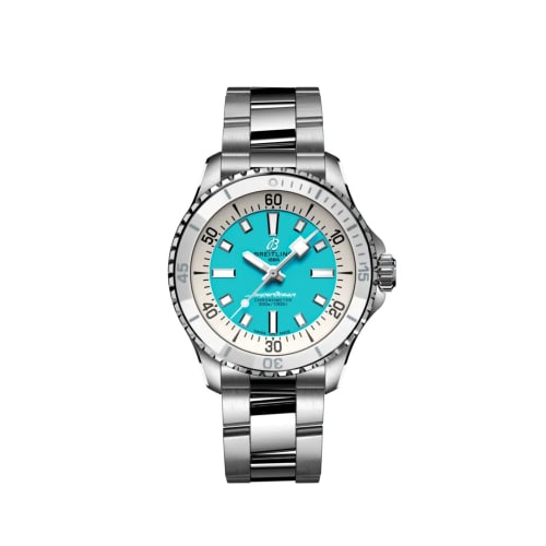 Breitling SuperOcean Automatic 36 Stainless Steel / Turquoise / Bracelet
