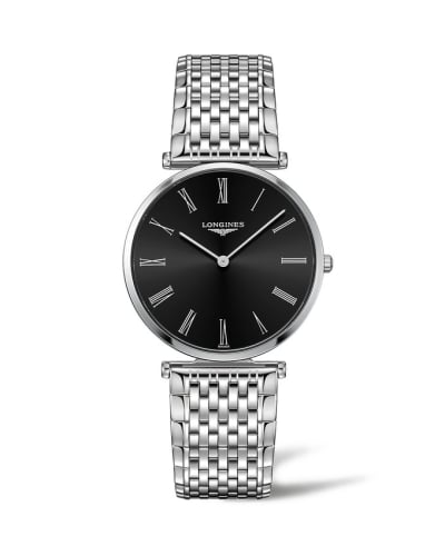 Longines La Grande Classique Quartz 36 Stainless Steel / Black - Roman / Bracelet
