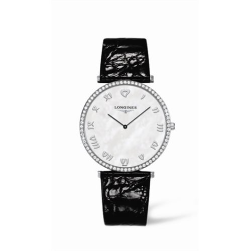 Longines La Grande Classique 37 Quartz Diamond Bezel Heart MOP