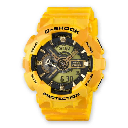 Casio GA-110CM-9A Yellow Camo
