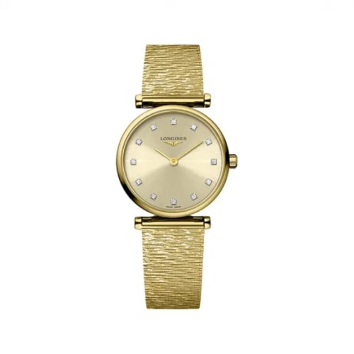 Longines La Grande Classique Quartz 24 Yellow Gold / Gilt - Diamond / Bracelet