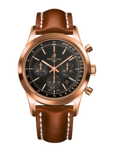 Breitling Transocean Chronograph Red Gold / Black / Calf
