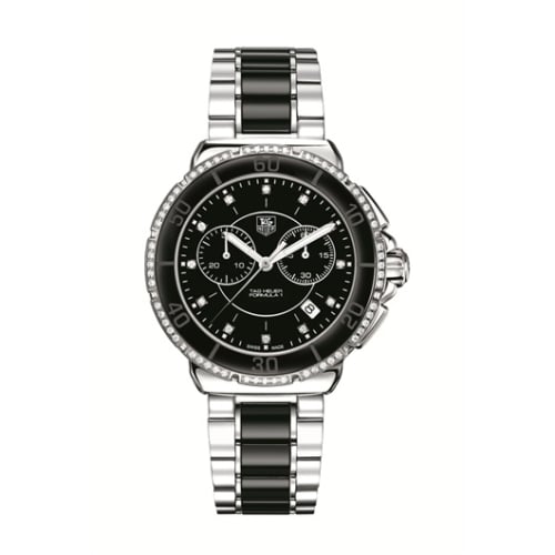 TAG Heuer Formula 1 Chronograph Quartz 41 Stainless Steel / Diamond / Black / Bracelet
