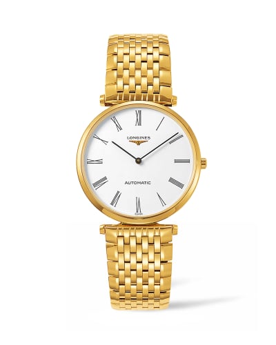 Longines La Grande Classique Automatic 36 Gold / White Roman / Bracelet
