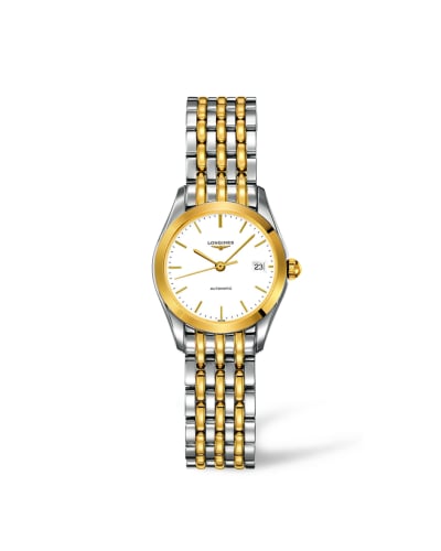 Longines La Grande Classique Automatic 25 Stainless Steel / Yellow Gold PVD / White