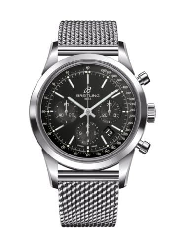 Breitling Transocean Chronograph Stainless Steel / Black / Bracelet