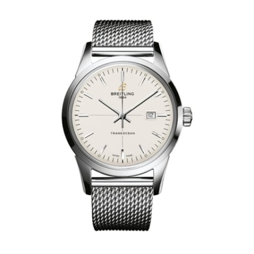 Breitling Transocean Date Stainless Steel / Silver / Bracelet
