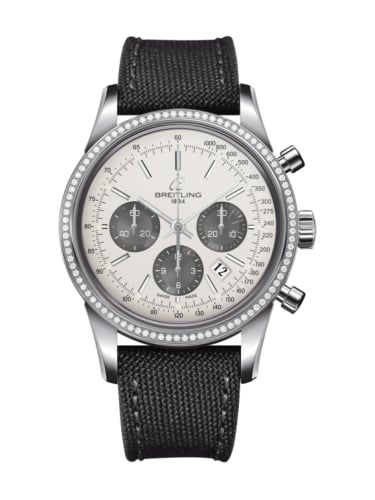 Breitling Transocean Chronograph Stainless Steel / Diamond / Panda / Military