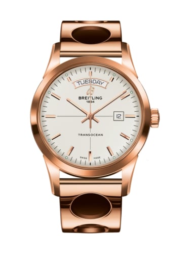 Breitling Transocean Day &amp; Date Red Gold / Silver / Racer