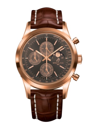 Breitling Transocean Chronograph 1461 Red Gold / Bronze / Croco / Boutique