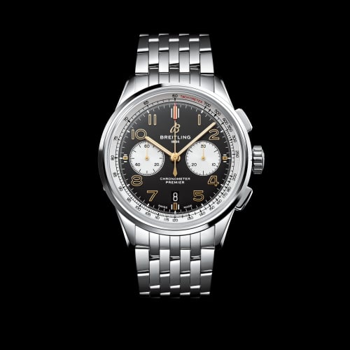 Breitling Premier B01 Chronograph 42 Stainless Steel / Norton Edition / Nubuck / Bracelet