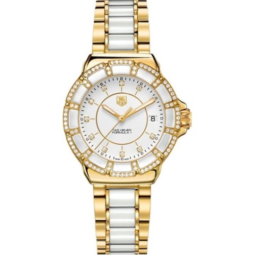 TAG Heuer Formula 1 Quartz 37 Yellow Gold PVD / Diamond / White / Bracelet