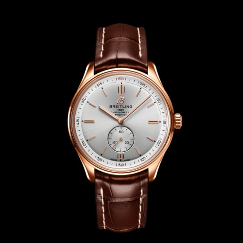 Breitling Premier Automatic 40 Red Gold / Silver / Croco Black / Folding