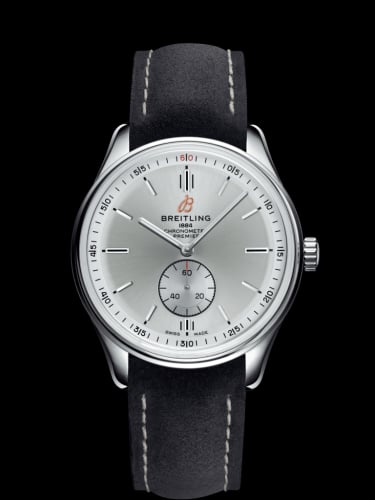 Breitling Premier Automatic 40 Stainless Steel / Silver / Nubuck Anthracite / Folding