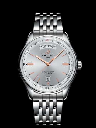 Breitling Premier Automatic Day &amp; Date 40 Stainless Steel / Silver / Bracelet