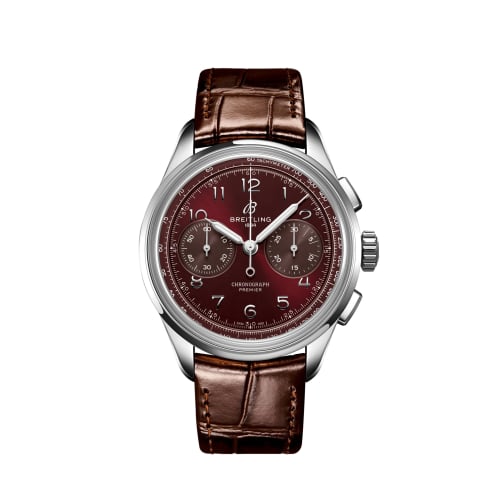 Breitling Premier Heritage B09 Chronograph 40 Stainless Steel / Burgundy / Boutique Edition